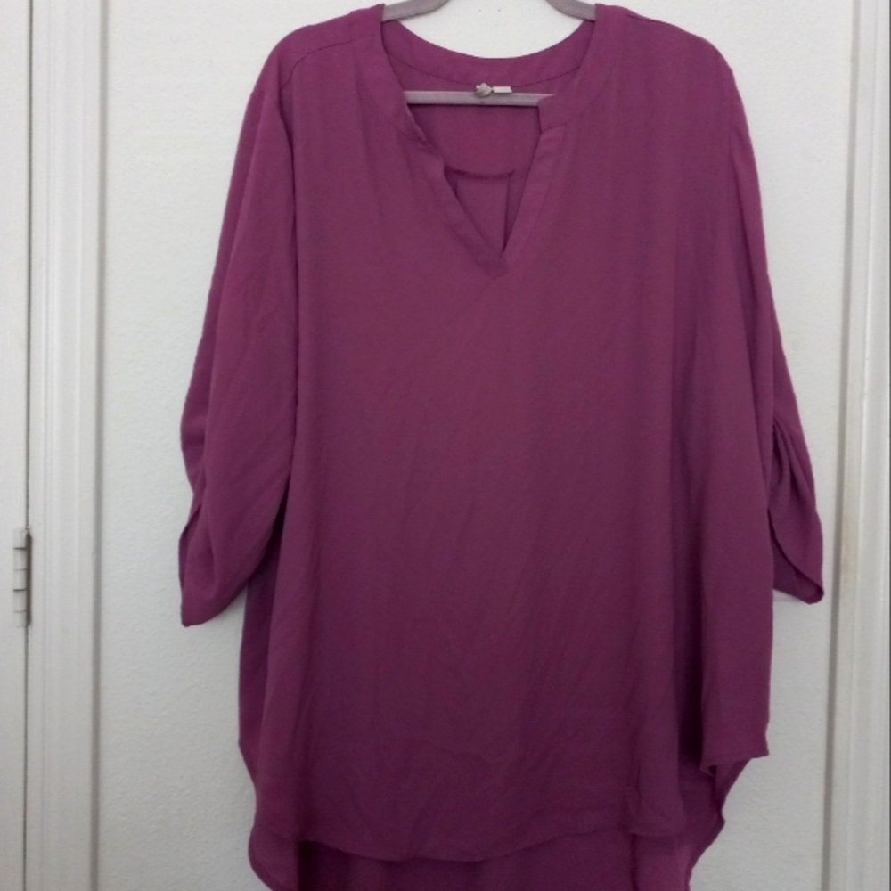 Cato Women's Magenta Tunic Top